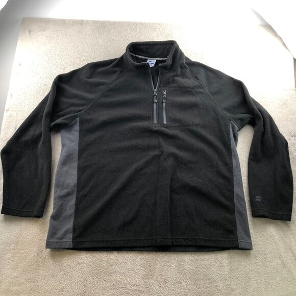 Starter Men's Fleece Jackets Size XL Lot of Two 1/4 Zip Pullover Stand Collar Co - Picture 2 of 16